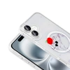 Apple iPhone 16 Kılıf M-Safe Şarj Özellikli Şeffaf Zore Folk Sert Kapak