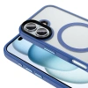Apple iPhone 16 Kılıf Mat Arka Yüzey Wireless Şarj Özellikli Zore Flet M-safe Kapak