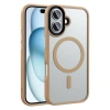 Apple iPhone 16 Plus Kılıf Mat Arka Yüzey Wireless Şarj Özellikli Zore Flet M-safe Kapak
