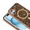 Apple iPhone 16 Plus Kılıf Pırlanta Tasarımlı M-safe Şarj Özellikli Zore Mozaik Silikon Kapak