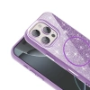 Apple iPhone 16 Pro Kılıf M-safe Şarj Özellikli Parlayan Simli Zore Okso Kapak