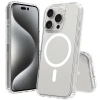 Apple iPhone 16 Pro Kılıf M-safe Şarj Özellikli Şeffaf Sert PC Zore Embos Kapak