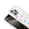Apple iPhone 16 Pro Kılıf M-Safe Şarj Özellikli Şeffaf Zore Folk Sert Kapak