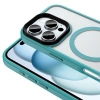 Apple iPhone 16 Pro Kılıf Mat Arka Yüzey Wireless Şarj Özellikli Zore Flet M-safe Kapak