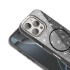Apple iPhone 16 Pro Max Kılıf M-safe Şarj Özellikli Parlayan Simli Zore Okso Kapak