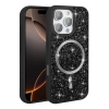 Apple iPhone 16 Pro Max Kılıf Pırlanta Tasarımlı M-safe Şarj Özellikli Zore Mozaik Silikon Kapak