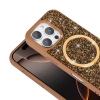 Apple iPhone 16 Pro Max Kılıf Pırlanta Tasarımlı M-safe Şarj Özellikli Zore Mozaik Silikon Kapak