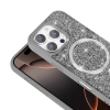 Apple iPhone 16 Pro Max Kılıf Pırlanta Tasarımlı M-safe Şarj Özellikli Zore Mozaik Silikon Kapak