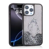 Apple iPhone 16 Pro Max Kılıf Sıvılı Simli Şeffaf Arka Yüzey Zore Keto Silikon Kapak