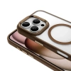 Apple iPhone 16 Pro Max Kılıf Wireless Şarj Özellikli Zore Krom M-safe Silikon Kapak
