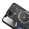 Apple iPhone 16E Kılıf Pırlanta Tasarımlı M-safe Şarj Özellikli Zore Mozaik Silikon Kapak