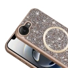 Apple iPhone 16E Kılıf Pırlanta Tasarımlı M-safe Şarj Özellikli Zore Mozaik Silikon Kapak