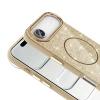 Apple iPhone 17 Air Kılıf M-safe Şarj Özellikli Parlayan Simli Zore Okso Kapak