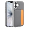 Apple iPhone 17 Kılıf Kartlıklı Zore X-Kart Silikon Kapak