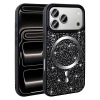 Apple iPhone 17 Pro Kılıf Pırlanta Tasarımlı M-safe Şarj Özellikli Zore Mozaik Silikon Kapak