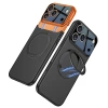 Apple iPhone 17 Pro Max Kılıf M-safe Şarj Özellikli 360 Derece Standlı Çift Parçalı Zore Torino Kapak