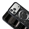 Apple iPhone 17 Pro Max Kılıf Pırlanta Tasarımlı M-safe Şarj Özellikli Zore Mozaik Silikon Kapak