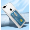 Apple iPhone 7 Plus Kılıf Kartlıklı Şeffaf Zore Setra Clear Silikon Kapak