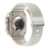 Apple Watch 10 46mm Zore KRD-145 Metal Tokalı Silikon Kordon