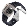 Apple Watch 10 46mm Zore KRD-145 Metal Tokalı Silikon Kordon