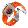 Apple Watch 7 45mm Zore KRD-145 Metal Tokalı Silikon Kordon