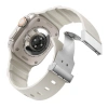 Apple Watch 7 45mm Zore KRD-145 Metal Tokalı Silikon Kordon