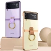 Galaxy Z Flip 3 Kılıf Zore Yüzüklü Kıpta Kapak