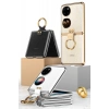 Huawei P50 Pocket Kılıf Zore Yüzüklü Kıpta Kapak