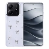 Xiaomi Redmi Note 14 4G Kılıf Airbag Tasarımlı Simli Şeffaf Zore Kutup Kapak