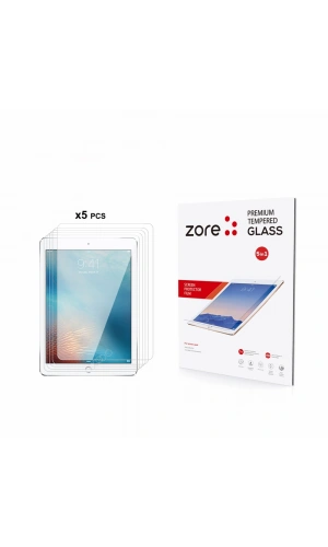 Apple iPad 9.7 2018 (6.Nesil) Zore 5in1 Tablet Temperli Cam Ekran Koruyucu