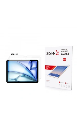 Apple iPad Air 11 2024 Zore 5in1 Tablet Temperli Cam Ekran Koruyucu