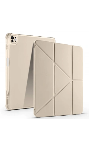 Apple iPad Pro 13 2024 Kılıf Zore Tri Folding Kalem Bölmeli Standlı Kılıf