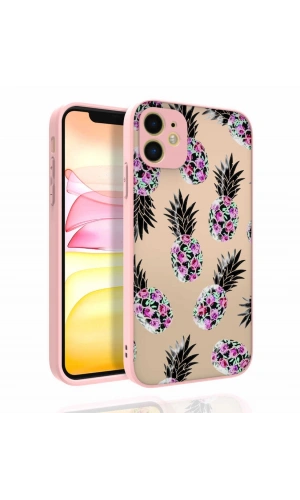 Apple iPhone 11 Kılıf Desenli Kamera Korumalı Parlak Zore Nora Kapak
