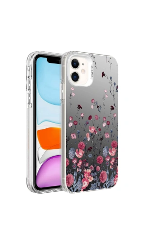 Apple iPhone 11 Kılıf Desenli Zore Silver Sert Kapak