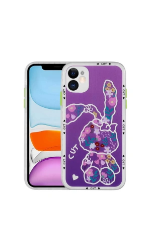 Apple iPhone 11 Kılıf Kamera Korumalı Desenli Sert Zore Hess Kapak