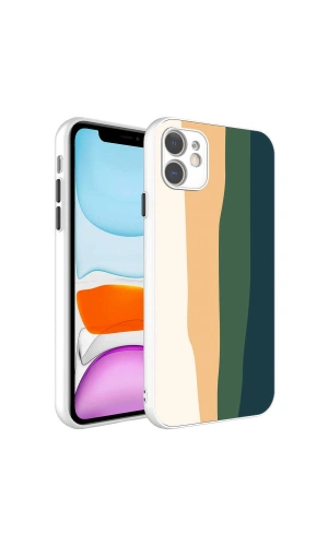 Apple iPhone 11 Kılıf Kamera Korumalı Renkli Temperli Zore X-Cam Kapak