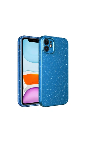 Apple iPhone 11 Kılıf Kamera Korumalı Simli Lüks Zore Koton Kapak
