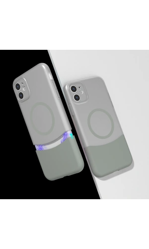 Apple iPhone 11 Kılıf M-Safe Şarj Özellikli Mıknatıslı Zore Duble Kapak