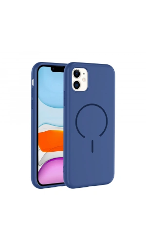 Apple iPhone 11 Kılıf M-safe Şarj Özellikli Zore Meta Kapak