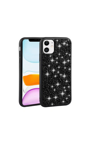 Apple iPhone 11 Kılıf Parlak Taşlı Tasarım Zore Linea Kapak