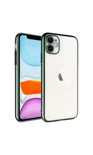 Apple iPhone 11 Kılıf Sert PC Renkli Çerçeveli Zore Riksos Kapak