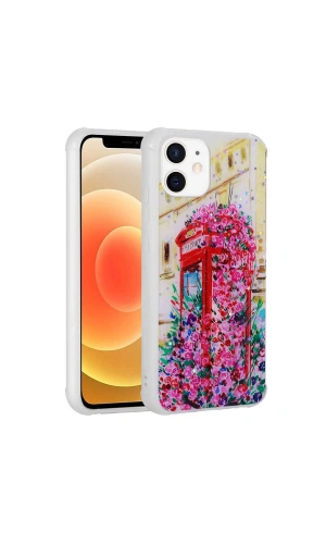 Apple iPhone 11 Kılıf Simli Desenli Kamera Korumalı Parlak Zore Popy Kapak