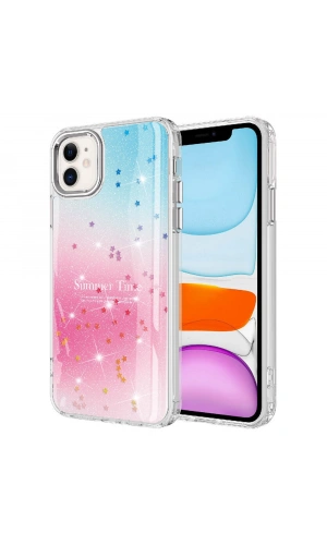 Apple iPhone 11 Kılıf Simli Desenli Parlak Zore Task Kapak