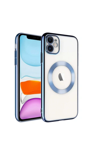 Apple iPhone 11 Kılıf Wireless Şarj Özellikli Sert PC Zore Riksos M-safe Kapak