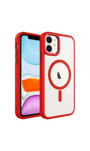 Apple iPhone 11 Kılıf Wireless Şarj Özellikli Zore Krom M-safe Silikon Kapak