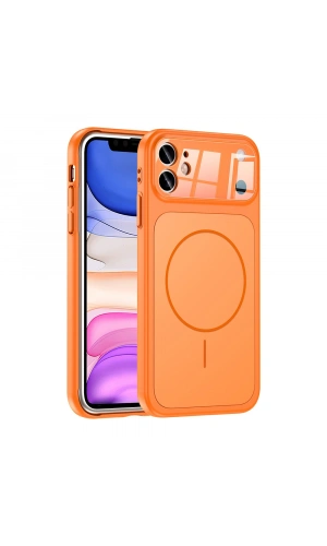 Apple iPhone 11 Kılıf Zore M-Safe Şarj Özellikli Kamera Korumalı Formen Kapak