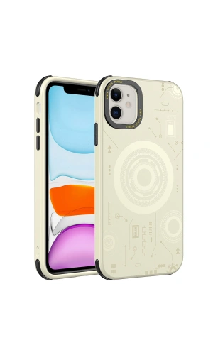 Apple iPhone 11 Kılıf Zore Wireless Şarj Özellikli Desenli Hot Kapak