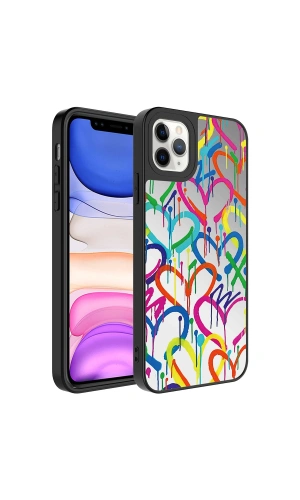 Apple iPhone 11 Pro Kılıf Aynalı Desenli Kamera Korumalı Parlak Zore Mirror Kapak