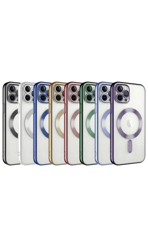 Apple iPhone 11 Pro Max Kılıf Kamera Korumalı M-safe Wireless Şarj Özellikli Zore Demre Kapak