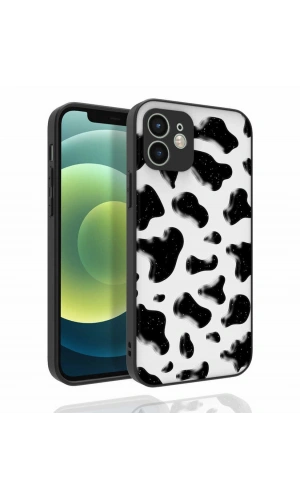 Apple iPhone 12 Kılıf Desenli Kamera Korumalı Parlak Zore Nora Kapak